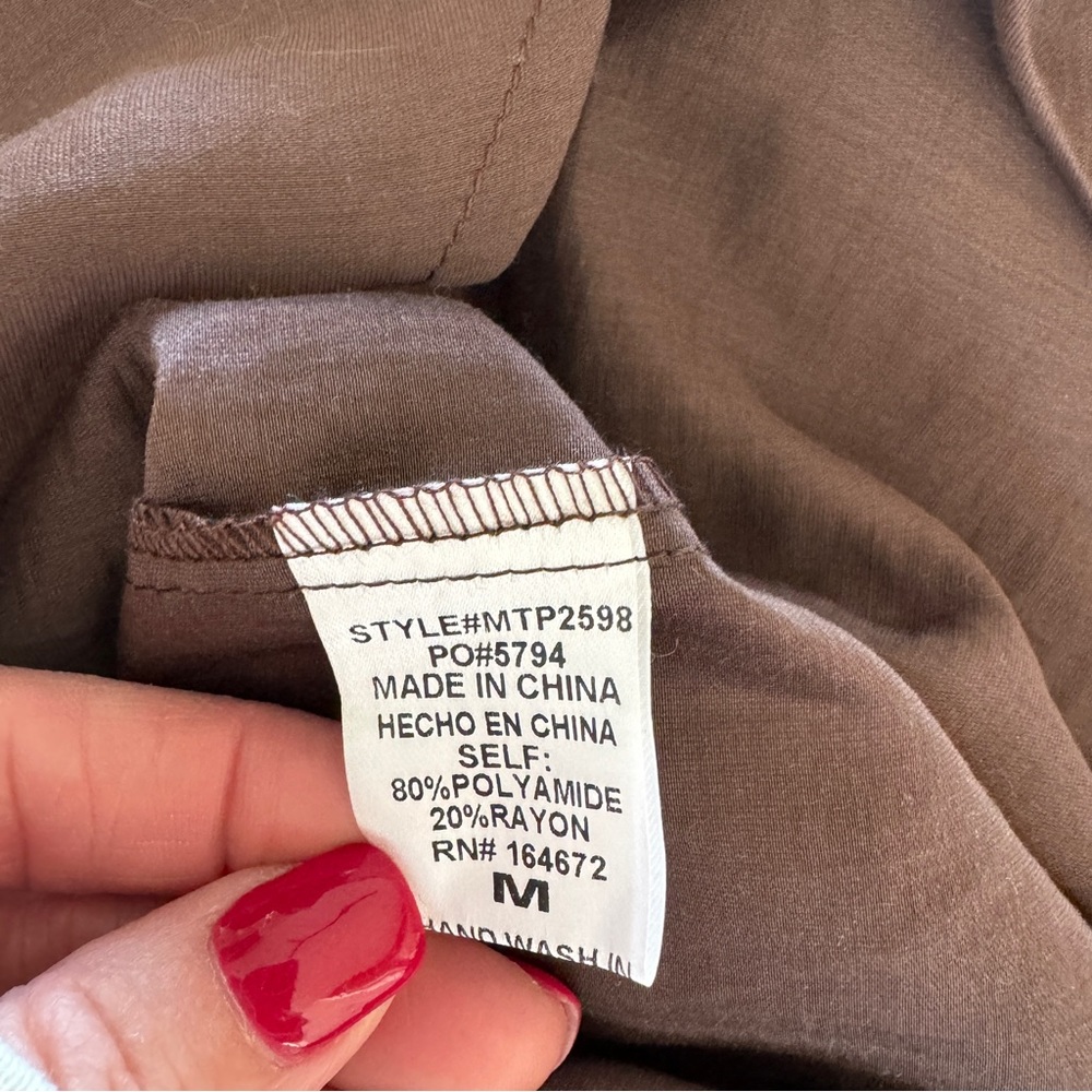 NWT &merci EN MERCI long sleeve brown blouse, size L - Picture 7 of 8